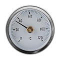 Miniatyrbild 1 av 5: 63mm Bimetallisk Temperaturfjädertermometer Rör Yta Ip55 Vattentät Dammtät
