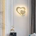Miniatyrbillede 2 af 5: LED Vægskinne Sengelampe Nordisk Guld Hjerte Soveværelse Kobber