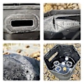 Miniatyrbillede 2 af 3: Udendørs Foldbar Spand, Bærbar Camping Picnic Bilvask Spand, 1 stk. Sort 20L