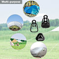 Miniatyrbild 5 av 5: Tarpklämmor Set, Utomhus Camping Klättring Tält Fästklämma Heavy Duty Lås Grepp Markis Klämmor Multifunktionell Vindtät Vindrep - Tillbehör (10st, svart)