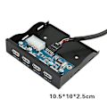 Miniatyrbild 3 av 5: 3,5 Tums Floppy Frontpanel 4-Port USB Utvidgningsadapter