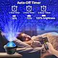 Miniatyrbillede 3 af 5: LED Stjerne Galaxy Projektor Bluetooth Højttaler Natlys