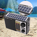 Pikkukuva 2 / 5: Aurinkoenergialla latautuva hätäradio monikaistainen korkeaherkkyysradio langaton Bluetooth-kaiutin tukee FM / AM / SW-radiota