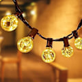 Miniatyrbillede 4 af 5: Solcelle Globe Lysstreng 7.62m 25ft G40 Pærer 25LEDs Terrasse