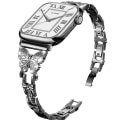 Pikkukuva 1 / 5: Sopii Apple Watch 8 -hihnalle, timantti-inlay-metalliperhonen rannekekello black