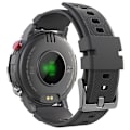 Miniatyrbilde 5 av 5: Bluetooth-klokke med talefunksjon, utendørs, støv- og vanntett, stemmeassistent, pulsmåler, 1,32 tommers klokke Black