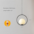 Miniatyrbilde 3 av 5: 178cm LED-pendellampe, enkelt design, gullkule, kjøkkenøy
