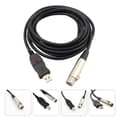 Miniatyrbillede 6 af 8: USB til XLR mikrofonlink-konverterkabel 3 meter bærbart kabel til konference- og stemmeoptagelse