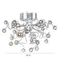 Miniatyrbilde 5 av 5: 56cm Krystall Taklampe Flush Mount Metall Krom Led Nordisk