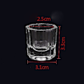 Miniatyrbillede 3 af 5: 4 stk. Mini Glas Krystal Kop Neglekunst Akryl Væske Pulver Dappen Skål Glasvarer Neglekunst Værktøjer