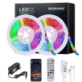 Miniatyrbilde 1 av 5: 5m LED-lysstripe RGB Vanntett Synkronisering