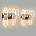 Miniatyrbild 3 av 5: 2-delad modern vägglampa i akryl, enkel eller dubbel