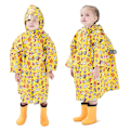 Pikkukuva 2 / 5: Lasten Sadevaatteet, 3D Piirretty Lasten Taaperon Sadetakki Takki Poncho Pojalle Tytölle (Keltainen Leipä) Yellow Bread S