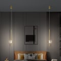 Miniatyrbilde 3 av 5: 20cm LED-pendellampe, enkelt design, krystall, kobber, messing, nordisk