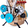 Miniatyrbillede 4 af 4: V4 Bilmotor Ornament 4 Cylindre Model Harpiks Dekoration