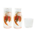 Miniatyrbild 1 av 5: 4-pack Vattenkanna Glas Kalla Varma Flaska Kopp Set Dricka