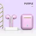 Pikkukuva 1 / 4: Violetit Bluetooth J18 langattomat vedenpitävät kuulokkeet korvassa