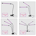 Miniatyrbilde 4 av 5: Led Vekstlys Dimmbare 10w 20w 30w Skrivebordsplanter