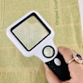 Miniatyrbillede 5 af 5: Håndholdt 5x 45x Oplyst Lupe Med 3 LED+UV Lampe Læsning Forstørrelsesglas Smykker Penge Seddel Insp