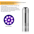 Miniatyrbillede 2 af 5: Ultra-lysende 9 LED UV Violet Lommelygte
