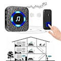 Miniatyrbillede 5 af 5: Led Trådløs Dørklokke 1000ft Udendørs Hjem Smart Kaldknap