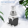 Miniatyrbild 5 av 5: 5 st 6-stifts DP-DT Låsande Stomp-fotpedal för gitarr Tryckknapp Metall Sann Bypass AC 250V/2A 12