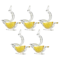 Miniatyrbillede 1 af 2: Citronpresser Klip Akryl Manuel Citronbådspresser Praktisk Transparent Frugtpresser Til Hjemmet 5PCS