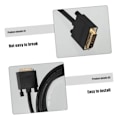 Miniatyrbillede 8 af 8: to Kabel Skærmkabel Guldbelagte Stik Single Link til HDTV Projektor Computer