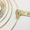 Miniatyrbilde 2 av 4: Krans Makrame Gull Ring DIY Håndverksprosjekt Metallringer Dekor