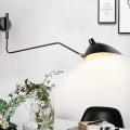 Miniatyrbillede 2 af 5: Enkel Stil Svingende Vægslampe Kuppel Lampskærm Gang