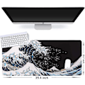 Miniatyrbillede 2 af 5: Udvidet Gaming Mousepad - Computer Tastatur Og Mousepad Med Skridsikker Og Vandafvisende Gummibase, 35,1 X 15,75 Tommer 3 Mm Tyk