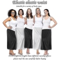 Miniatyrbilde 4 av 4: 2 stk Halv Slip Blonder Lang Underkjole Kvinners Satin Halv Slip Halve Slippers Under Kjoler Slip