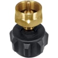 Miniatyrbillede 1 af 5: Propan Fyldningsadapter Gasscylinder Tankforbindelse Gassadapter Samling Tilbehør Gassflaske Fyldningssæt (sort+guld) (1 stk)