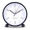 Miniatyrbild 4 av 5: Tyst väckarklocka, Tick-Free Analog Väckarklocka, Minimalistisk Rund Metall Ljus Väckarklocka Red