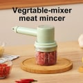 Miniatyrbilde 4 av 5: Trådløs 3-trinns mini-mikser Elektrisk matblender Håndholdt mikser Green 2 set