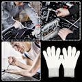 Miniatyrbild 4 av 8: Skyddshandske för Bygg Auto Reparation 10 Par Tunna Handskar Bekväma Andningsbara Slumpmässig Färg