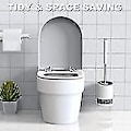 Miniatyrbild 3 av 3: Toalettborsthållare i silikon för badrum, flexibel borste