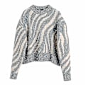 Pikkukuva 1 / 5: Sininen ja valkoinen posliini crop top -shortsit joustavalla vyötäröllä