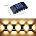 Miniatyrbild 2 av 5: 4 st 12 LED Solcellslampa för utomhusvägg, IP65 Vattentät