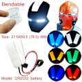 Miniatyrbild 1 av 4: 27,5x69,5(76,5)mm Flexibel Böjbar DIY LED för Maskögontillbehör CR2032 Ingång White CR2032 NEW