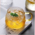 Pikkukuva 3 / 5: 2 kpl 420 ml Japanilainen Tee-lasi Hammered Grain-lasista