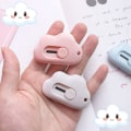 Miniatyrbillede 4 af 4: Mini Utility Knive Æske Cutter Tilbagetrækbart Brev Åbner, Karton Åbner (pink/blå/hvid)