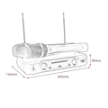 Miniatyrbillede 5 af 5: Professionel Trådløs Mikrofon Karaoke Sender