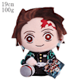 Miniatyrbillede 2 af 5: 18-20cm Demon Slayer Plyslegetøj Anime Kamado Tanjirou Zenitsu Inosuke Kamado Nezuko Søde Fyldte Dukker Børn Tanjirou