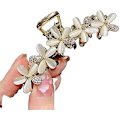 Miniatyrbillede 1 af 5: Kvinders Perle Hårklip Barrettes Krystal Rhinestone Hårklemmer Hårspænde Hårtilbehør Klips