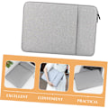 Miniatyrbild 3 av 8: Datorväska Tum Laptop Resefodral Läder Handväska Reptålig Stilren Design