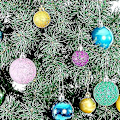 Miniatyrbild 5 av 5: 24 st 3 cm julgransprydnader i oförstörbart material
