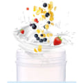 Miniatyrbilde 3 av 5: Protein Shaker Cup Sportstilskudd Shakers med Mixer Ball Fitness Milkshake Bærbar Treningsvannflaske 500 Ml-blå