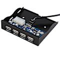 Miniatyrbild 5 av 5: 3,5 Tums Floppy Frontpanel 4-Port USB Utvidgningsadapter