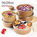 Miniatyrbillede 1 af 5: 20 stk Engangs Kraftpapirskåle Take Away Party Favor